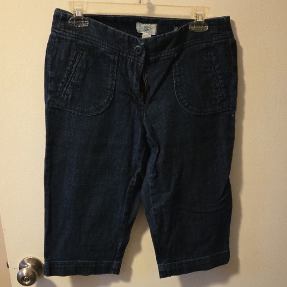 LOFT Dark Blue Capris - Picture 1 of 1